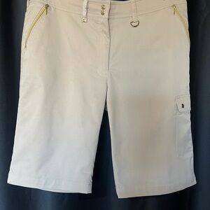 Women's Beige Shorts GG blue size 10 khaki